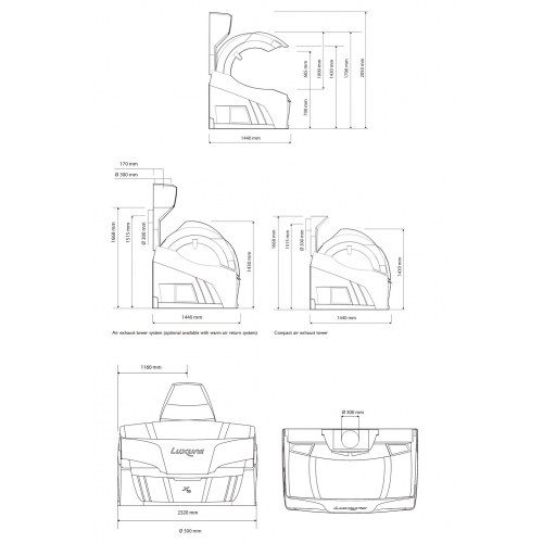 Горизонтальный солярий "Luxura X10 46 HIGHBRID"