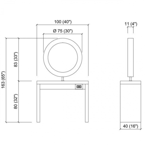 Зеркало парикмахерское "Monobert "