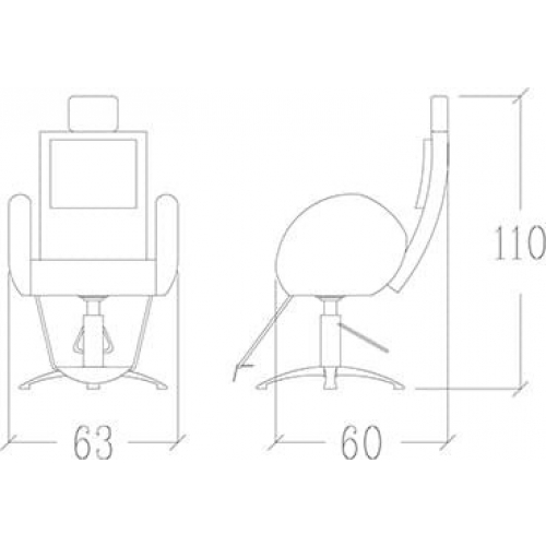 Кресло парикмахерское "GINGERMAN"