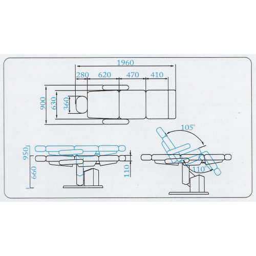 Косметологическое кресло "SD-3708A" 4 мотора