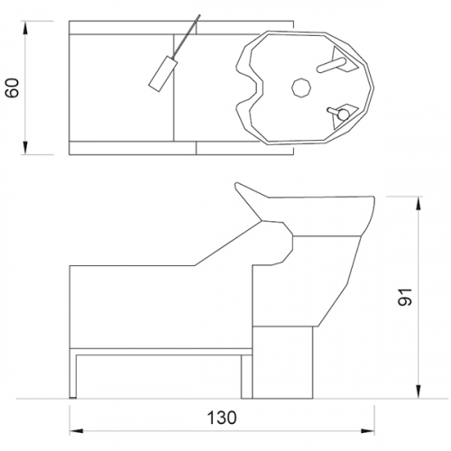 Парикмахерская мойка "Washlongue Shiatsu 2011"
